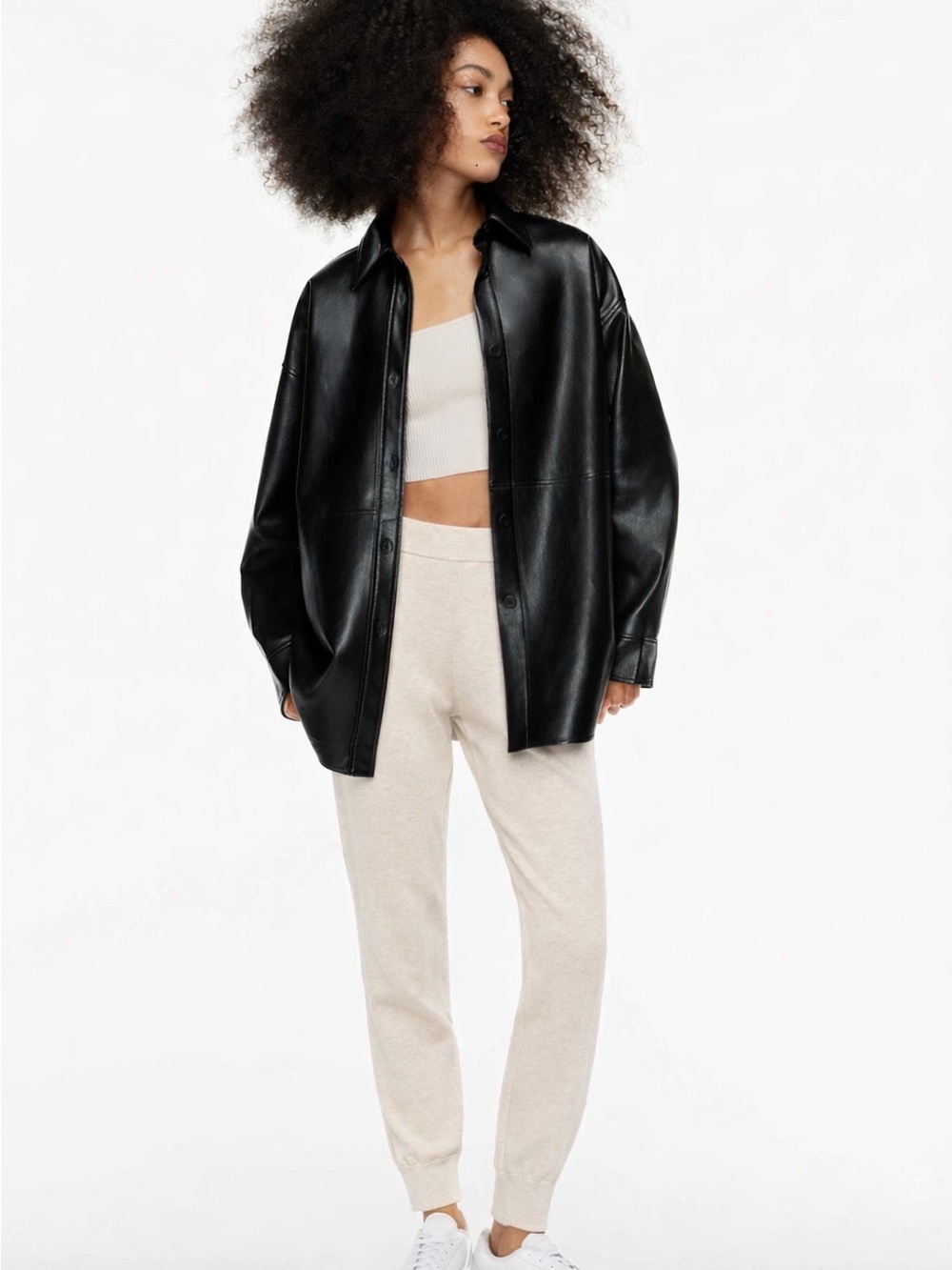 Wilfred Free Aritzia ECOVERO Knit Jogger Pants Cream High Rise XXS Lounge - Picture 14 of 15